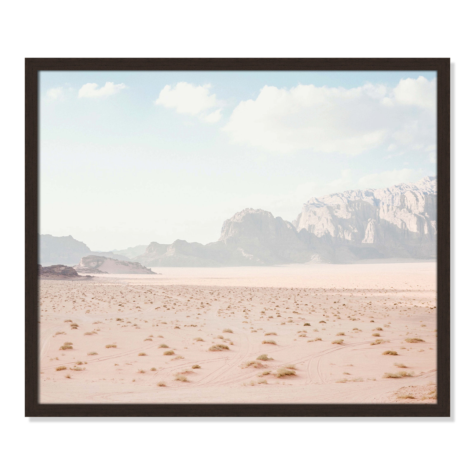 Tire Tracks by Leah Straatsma, 25.5" W x 21.5" H, Open Grain Walnut Framed