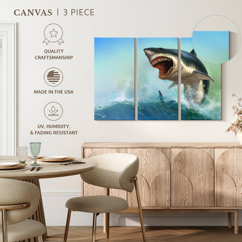 Scary Shark, 28" H x 45" W