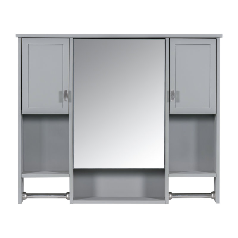 Armoire de rangement moderne pour salle de bain moderne avec miroir de 35 po x 28 po inclus