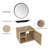 23.6 " W Free Standing Wall Mounted 1 Single With Solid Surface Top with Mirror-93172627