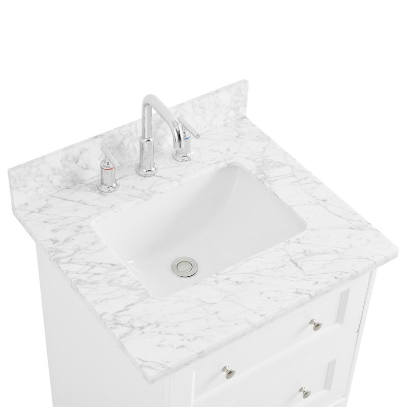 Nora 24" Freestanding Standard Single Bathroom Vanity with Top, White