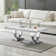 Rectangle Marble Coffee Table With Stainless Steel Base