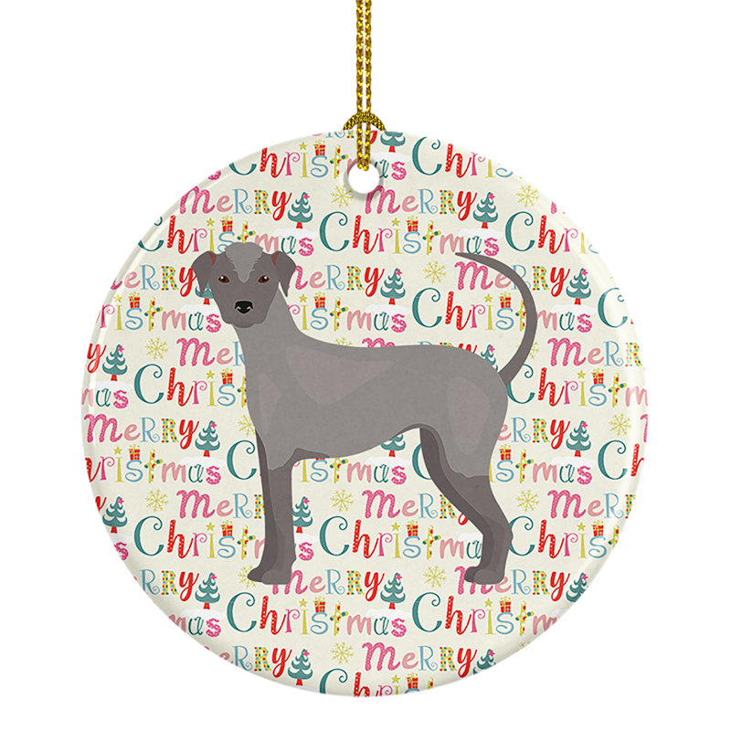 Ornement suspendu chien joyeux Noël équatorien