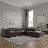 5-Piece Top-Grain Leather Modular Sectional with Ottoman-474507917-492058564