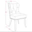 L'ensemble de table de cuisine 3 pièces comprend une table de salle à manger ronde avec piédestal et 2 chaises rembourrées en tissu bleu lin, lin blanc-1998624643-1998732272-1998732287