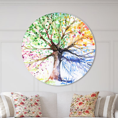 Four Seasons Tree - Modern wall clock