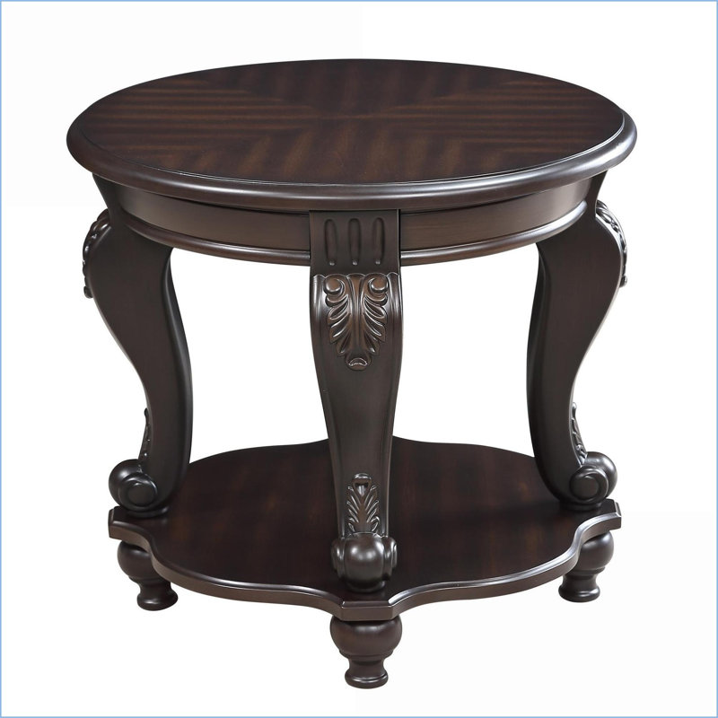 Table basse 22 pouces à deux tons avec tablette résistante à la chaleur, accents en bois massif, facile à assembler pour le salon