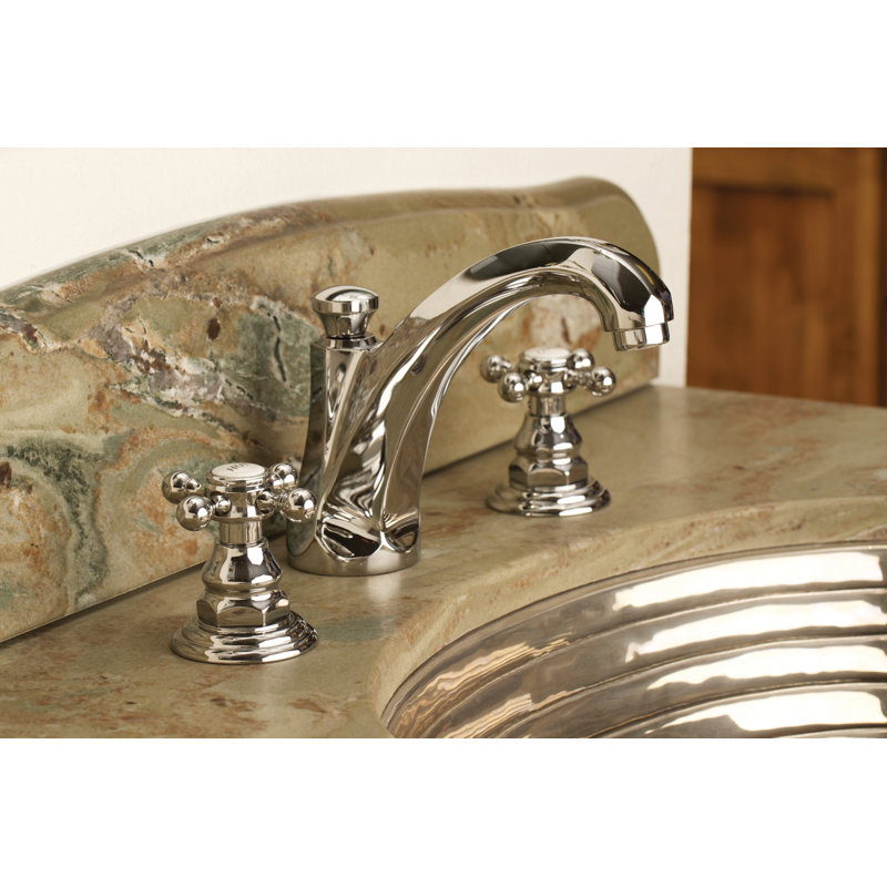 Astor Widespread Bathroom Faucet with Drain Assembly, Polished Chrome