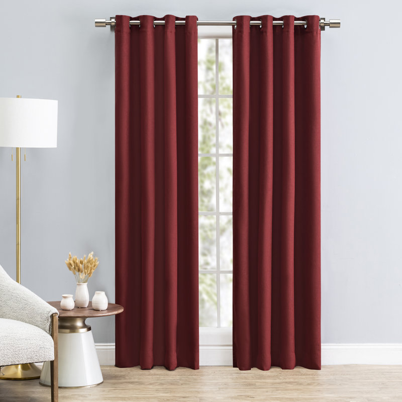 Adel Blackout Curtain Single Panel, 50" W x 96" L, Floral Rose