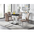 Scottsmoor Modern High Gloss & Glass Dining Table with 4 Luxury Faux Leather Chairs