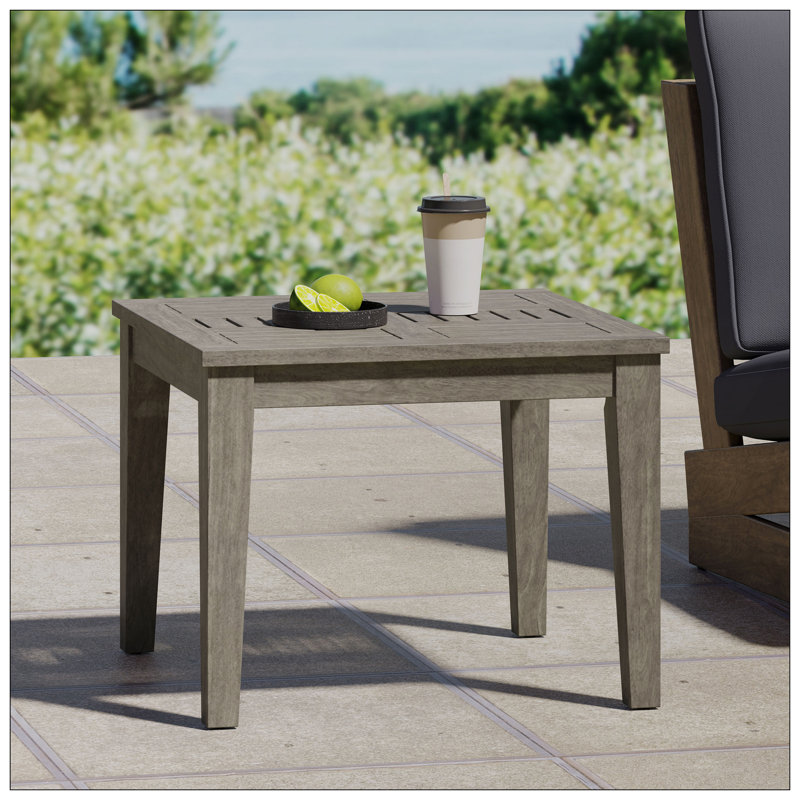 Table d'appoint en bois Hampton, Gris