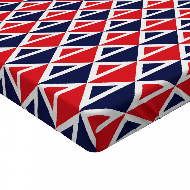 Microfiber Geometric Fitted Sheet, Twin XL Fitted Sheet