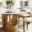 7PCS Modern Dining Table Set, 59" Round Dining Table with 6pcs Dining Chairs, White