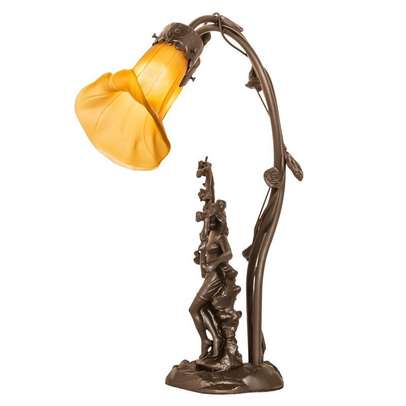 Amber Pond Lily Table Lamp