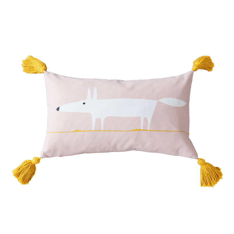 Mr Fox Rectangular Throw Cushion, Milkshake