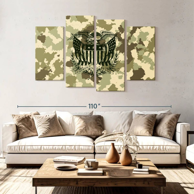 Camouflage Lelar American Eagle, H 54 po x l 84 po