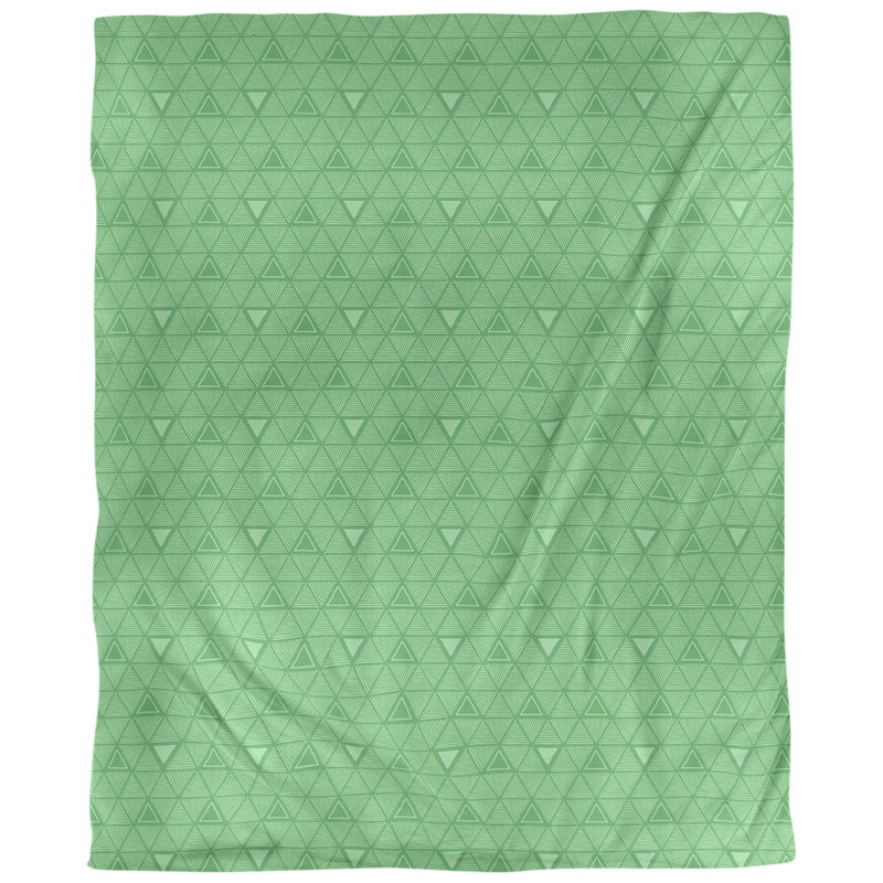 Tissu de triangle dessiné à la main, Vert, L 60 po x l 36 po, Polyester filé