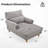 Upholstered Chaise Lounge With Adjustable Backrest