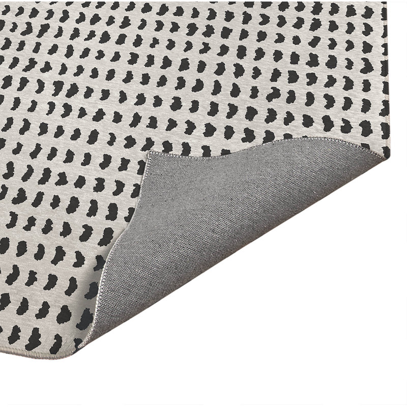 Tapis de cuisine anti-dérapant léger Gio, Rectangle 4pi x 6 pi, Ivoire/gris anthracite