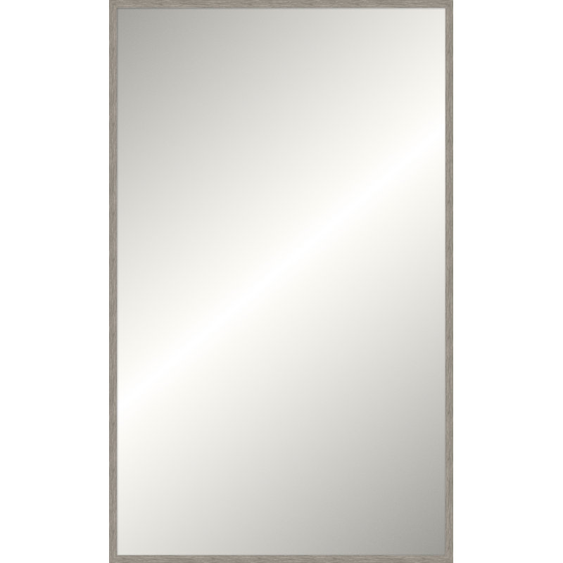 Miroir gris Pinebridge, Rectangle 89,75 po x 49,75 po, Non biseauté