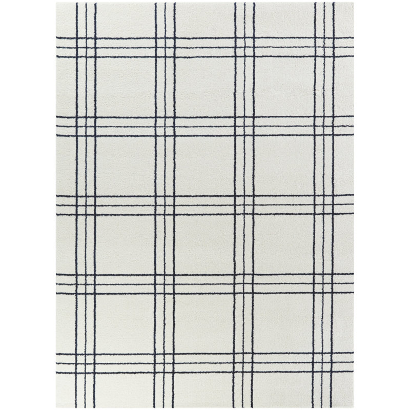 Tapis blanc Melany, Rectangle 6 pi 7 po x 9 pi