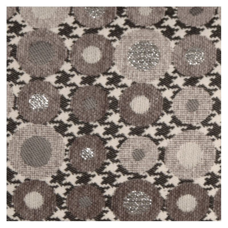 Houndstooth Spheres Square Throw Pillow, Gray