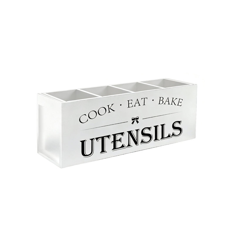 Wood Rectangle Flatware Caddy