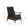 Irie Mid-Century Modern Genuine Leather Recliner With Solid Wood Frame