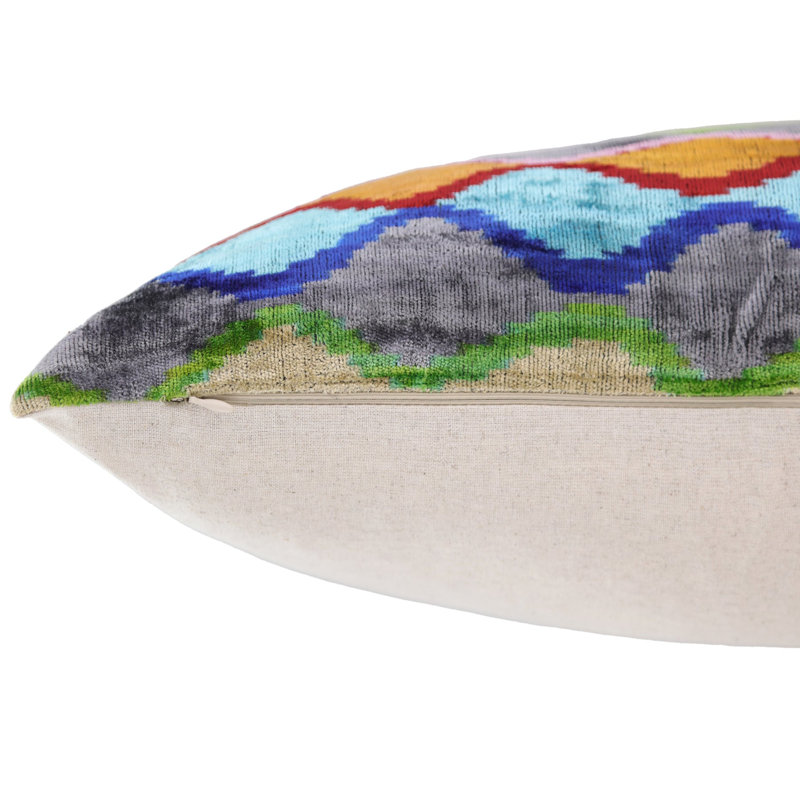 Coussin en velours Wave