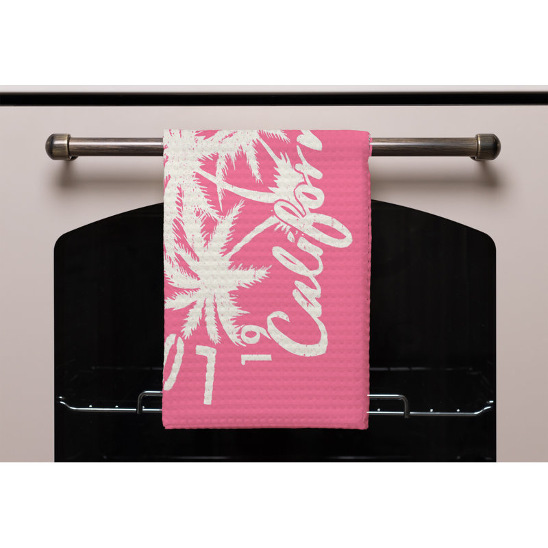 Cotton Floral Waffle Kitchen Towel