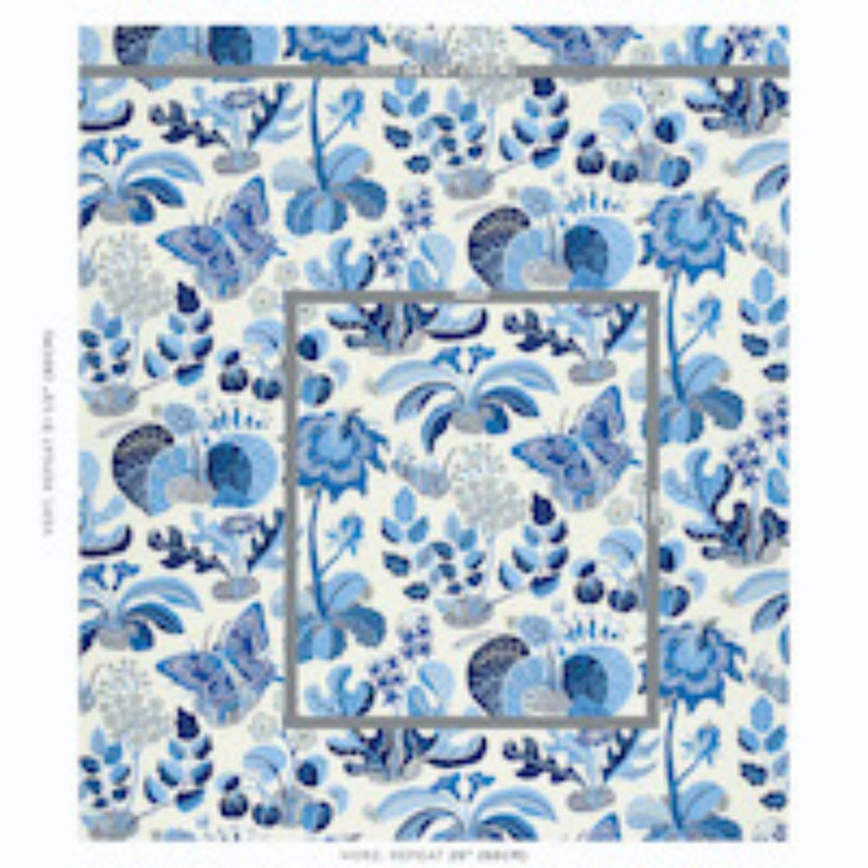 Exotic Butterfly Indoor/Outdoor Fabric, Marine