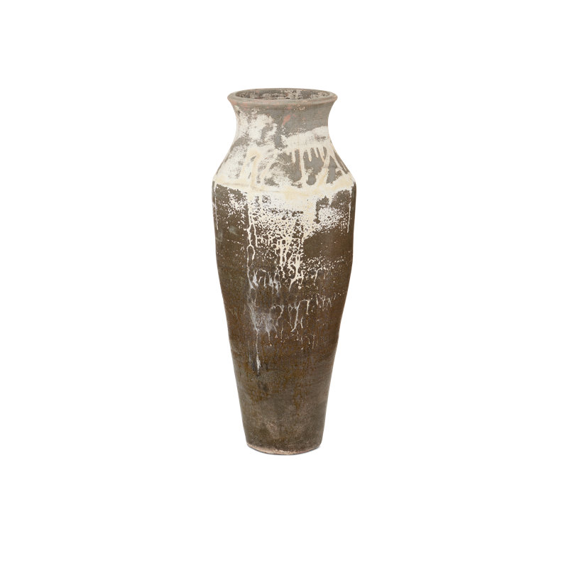Large Antique White Ceramic Garden Urn