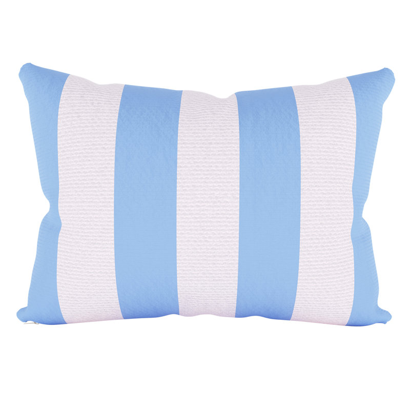 Coussin intérieur / extérieur Amala Sunbrella®, Sunbrella® à rayures Refuge Ocean