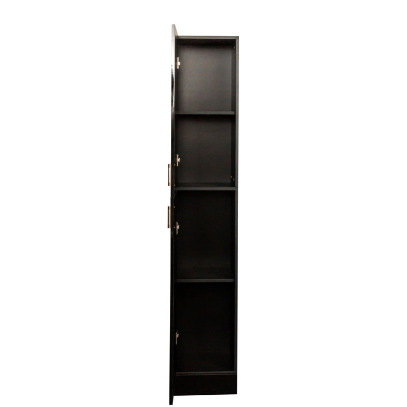 Armoire autoportante Chesson pour la cuisine et la salle à manger, noir. Tablettes. 14,11 x 11,66 x 76,47, 57,19 lb Option élégante. Et armoire de salle à manger, pièce fonctionnelle élégante.