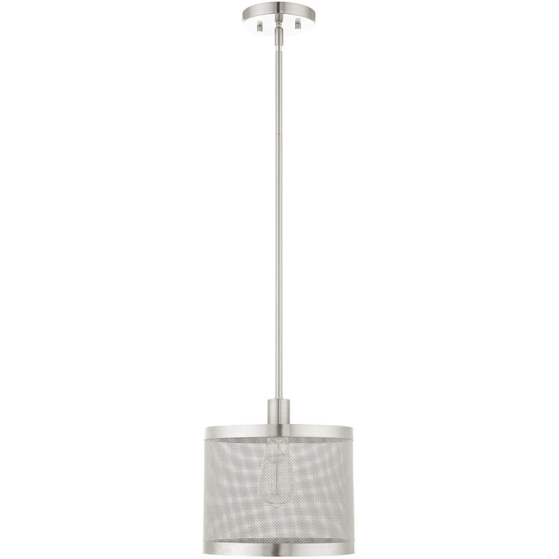 Luminaire suspendu cylindrique à 1 lumière