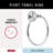 Silverton Wall Mount Round Closed Towel Ring Bath Hardware Accessory in Polished Chrome