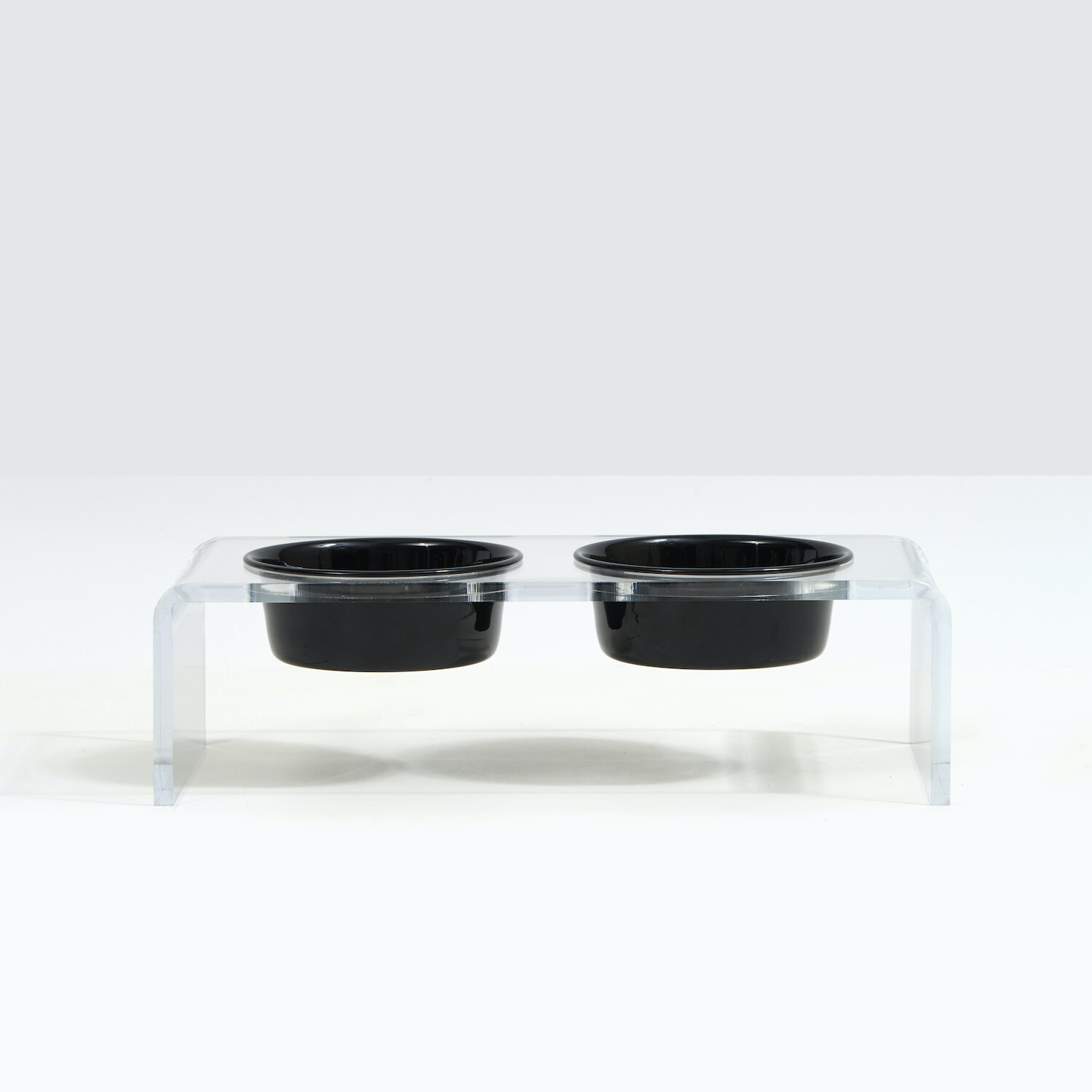 Elevated Double Pet Bowl Feeder with Gold Bowls