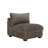 Upholstered Light Brown Faux Rabbit Fur Flannel Armless Chair with Pillow Back, Single Chair Module Part For Sectional Sofa-1671411247