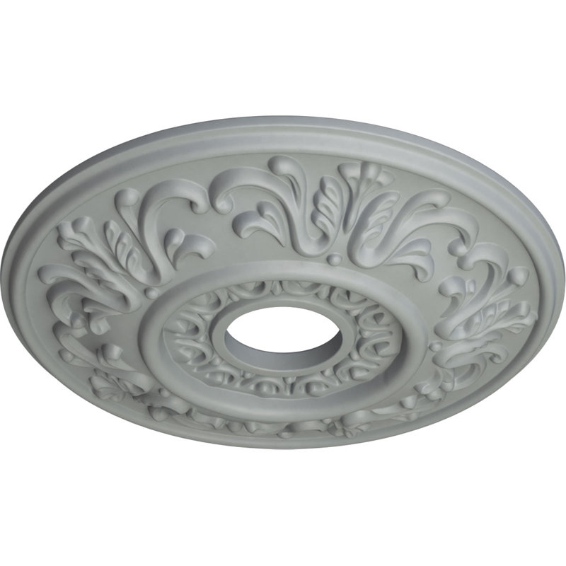 Médaillon de plafond de La Valette de 18 po x P 3 po x P 1 po (convient aux auvents jusqu'à 3 1/2 po)
