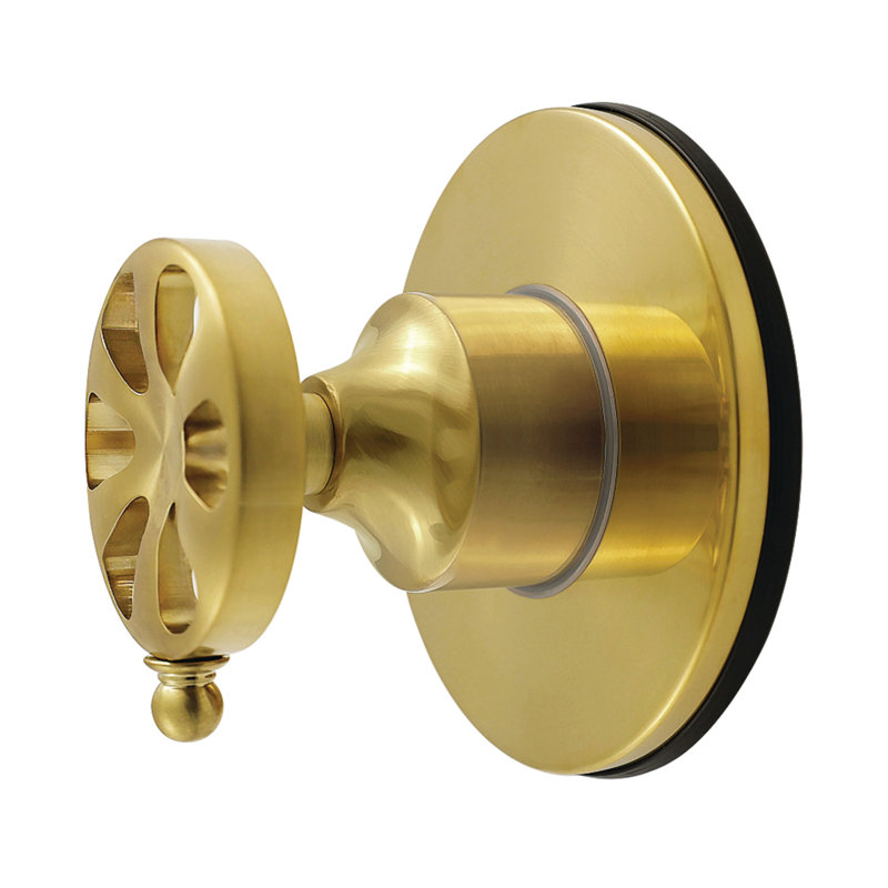 Kingston Brass Belknap Single-Handle Wall Mount Six-Way Diverter Valve with Trim Kit, Brushed Brass