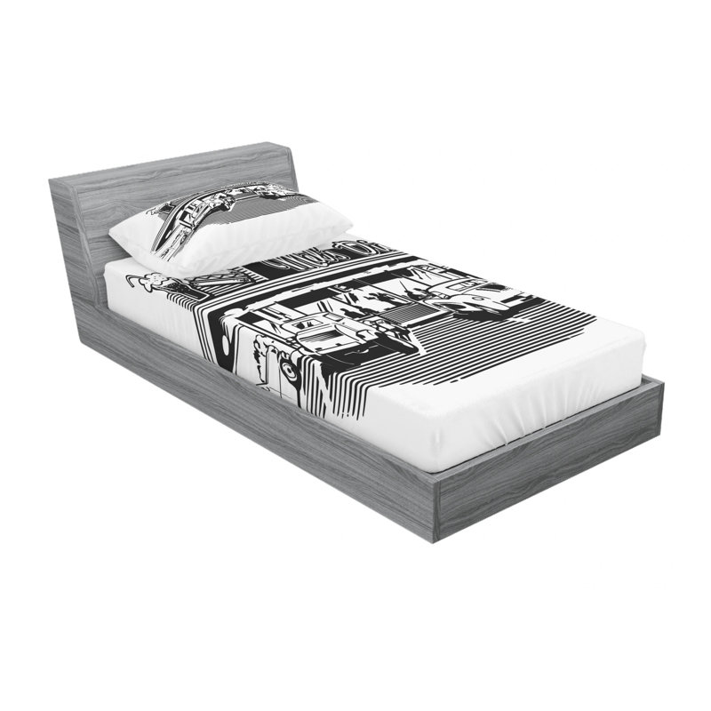 Microfiber Sheet Set, Twin Sheet Set with Fitted Sheet