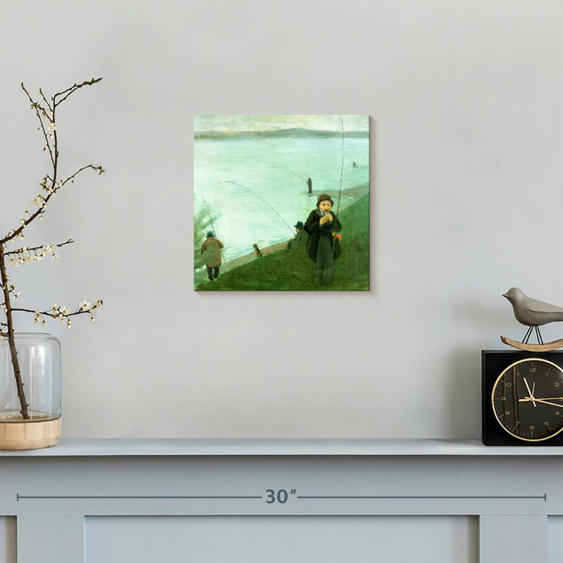 Pêcheurs sur le Rhin, 10" H x 10" W
