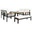 Ensemble d'extérieur 5 pièces avec canapé et chaises
