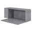 Grand lit escamotable avec bureau rotatif, gris