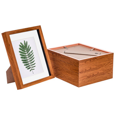 Nicola Spring - 3D Box Photo Frames - 8 x 10" with 5 x 7" Mount