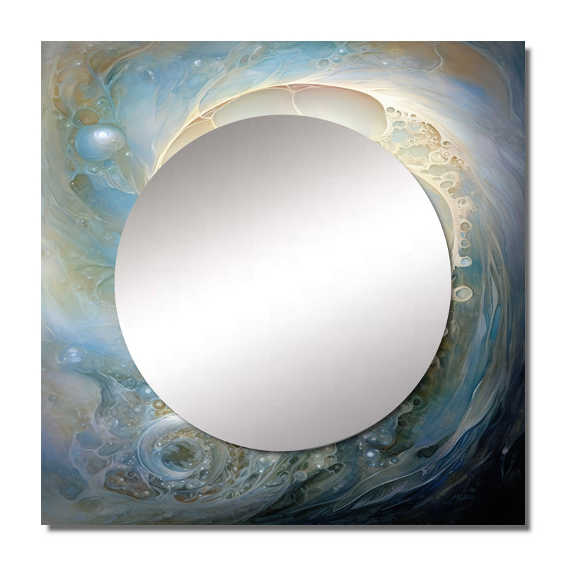 Miroir mural de salon Hittel - Nautilus, 36 po x 36 po