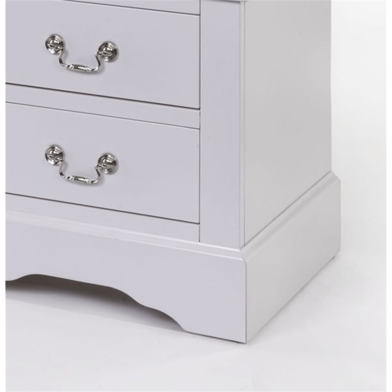 Table de chevet Louis Philippe III, Blanc