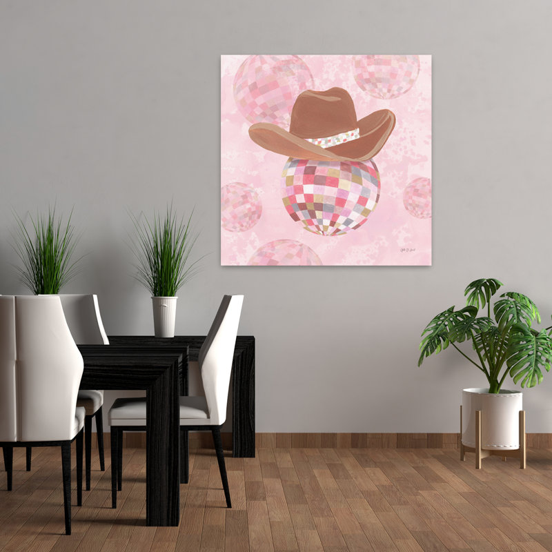 Disco Cowgirl Ii, art contemporain, H 36 po x l 36 po