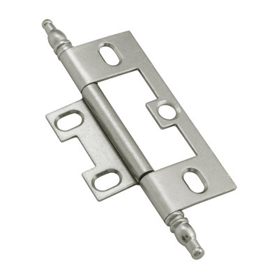 Charnière auto-encastrée encastrée / pleine face - Nickel satiné - charnières de porte d'armoire (ensemble de 20)