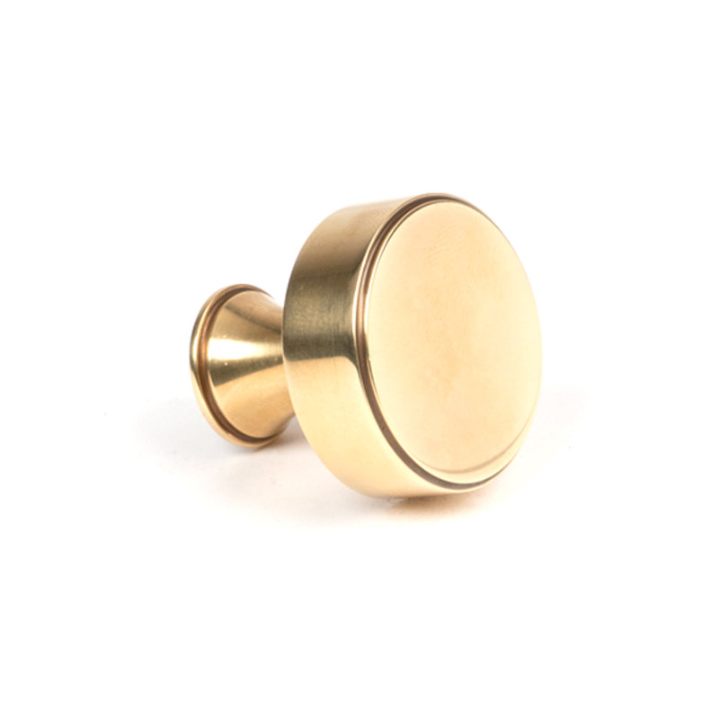 Matt Black Scully Cabinet Knob - 38Mm, 3 cm, Aged Brass
